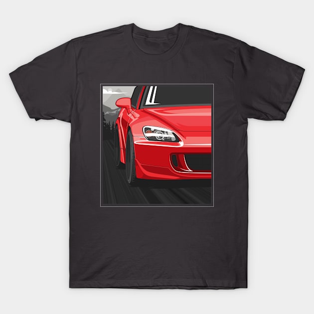 Honda S2000 AP2 Rolling - New Formula Red T-Shirt by wearapex